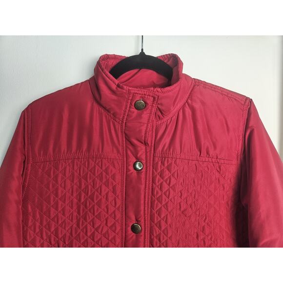 Kendra Scott Sport Red Quilted Jacket Size M - Picture 2 of 6